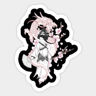 Japanese dragon design Sticker